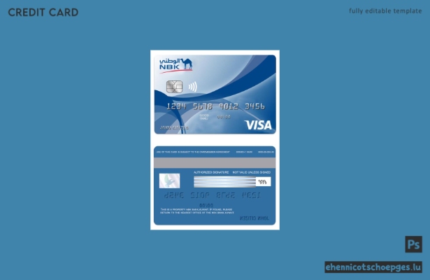 Beispielvorschau der Kuwait NBK Bank Visa Classic Kreditkarte